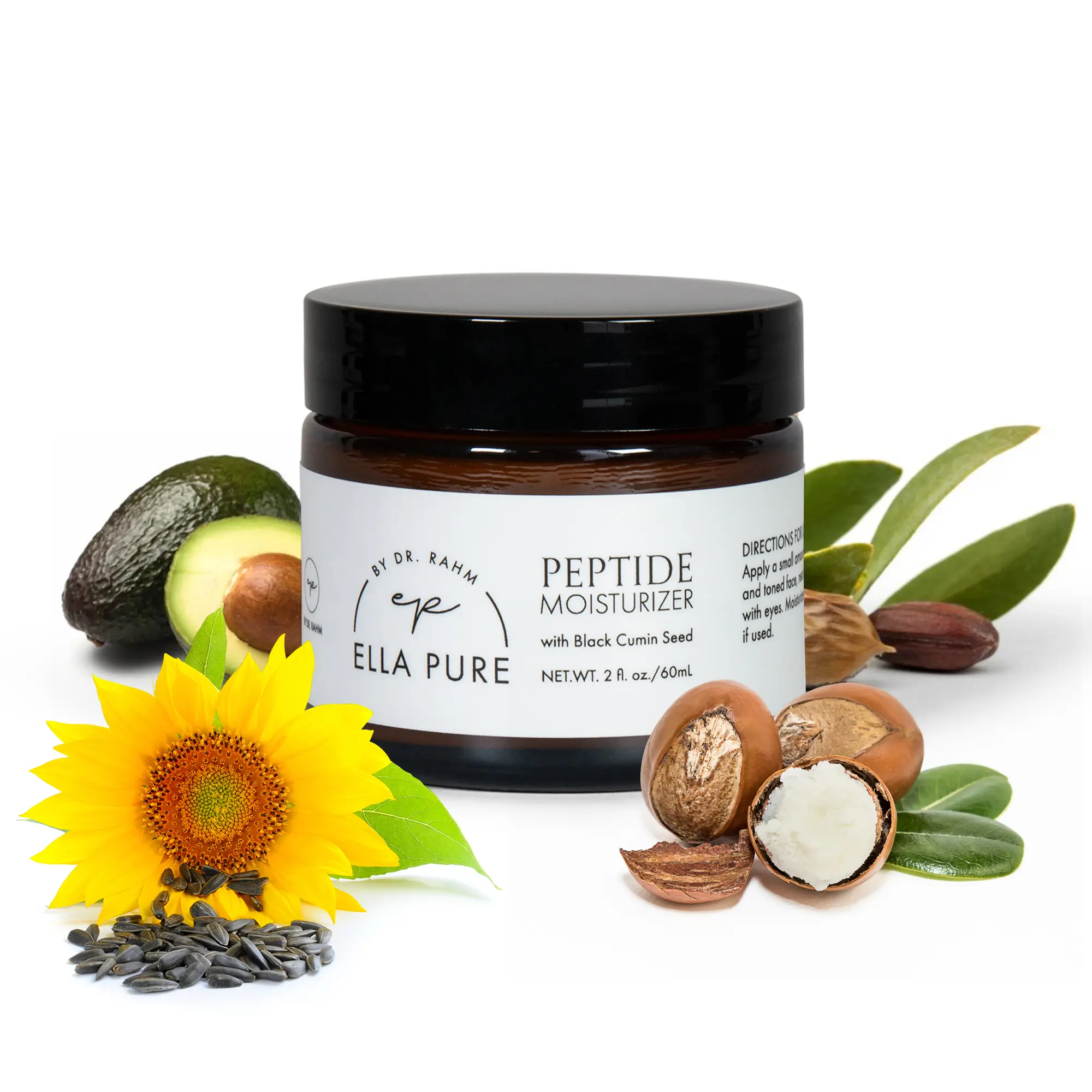 Ella Pure | Peptide Moisturizer 60ml, Advanced Anti-Aging Face Cream, Firming Hydrating Smoothing Daily Skin Moisturiser – Anti-Wrinkle, Lifting, Nourishing, Youth-Boosting, Radiance-Enhancing