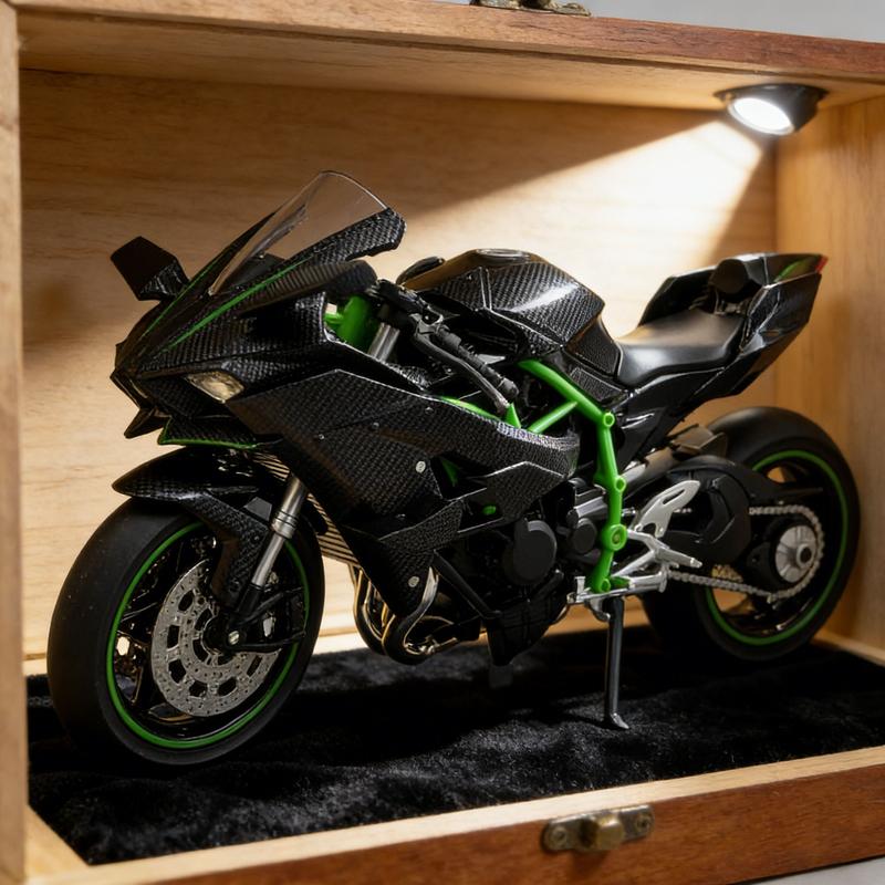 1:12 Scale Diecast Motorcycle Model - Zinc Alloy Collectible Toy! Features Suspension, Free - Roller, Push - Back & Non - Rechargeable Button Battery. Black, Sleek Modern Design for Diecast Enthusiasts!