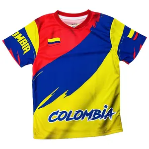 Colombia Soccer Jersey Unisex 100% Polyester International Sports Fan Wear