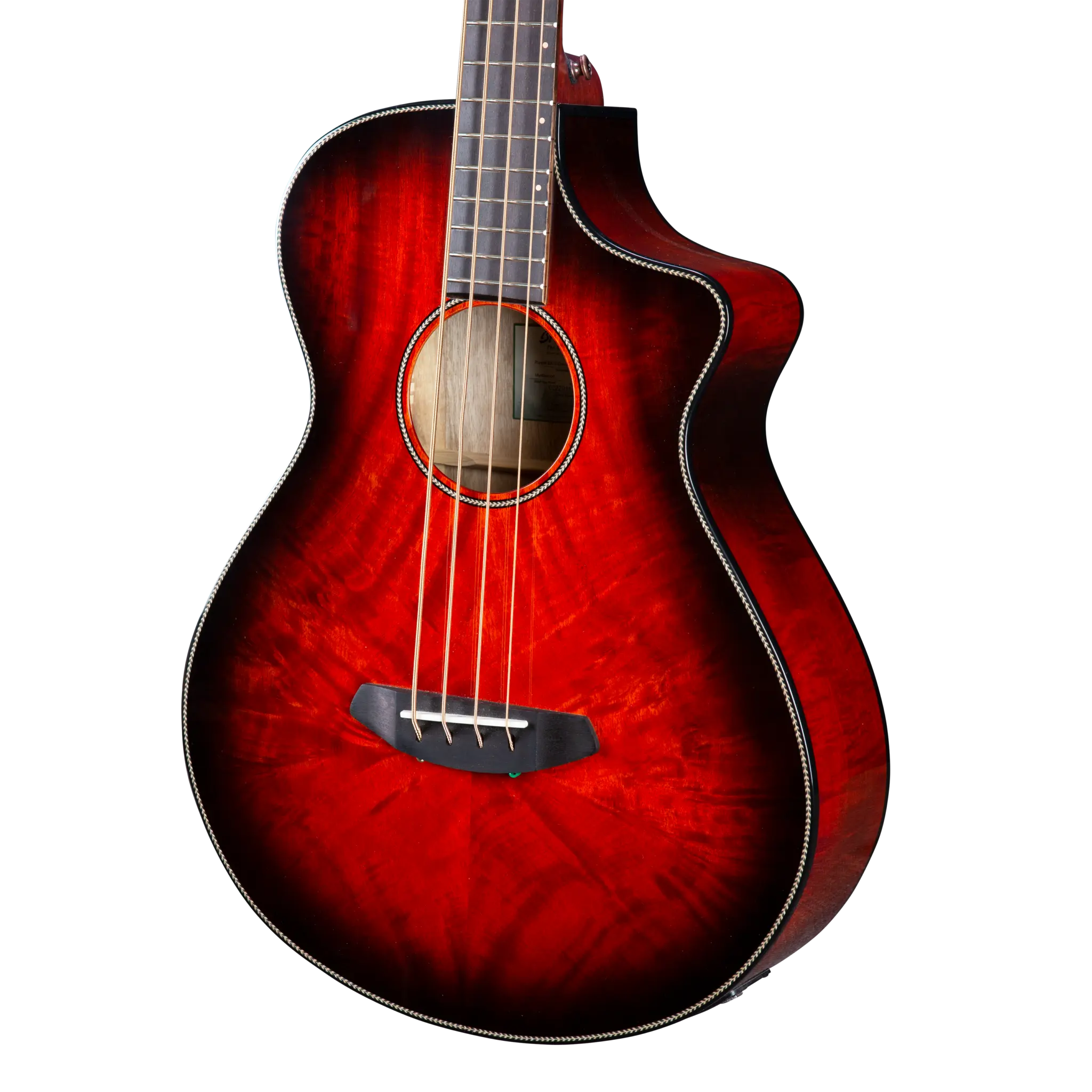 Breedlove Pursuit Exotic S ECO Concert Sunset Burst Acoustic Bass CE LTD, Myrtlewood - Myrtlewood