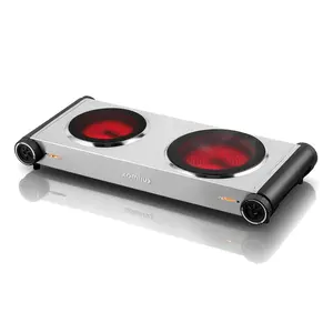 CUSIMAX Ceramic Infrared Double Hot Plate Cooktop
