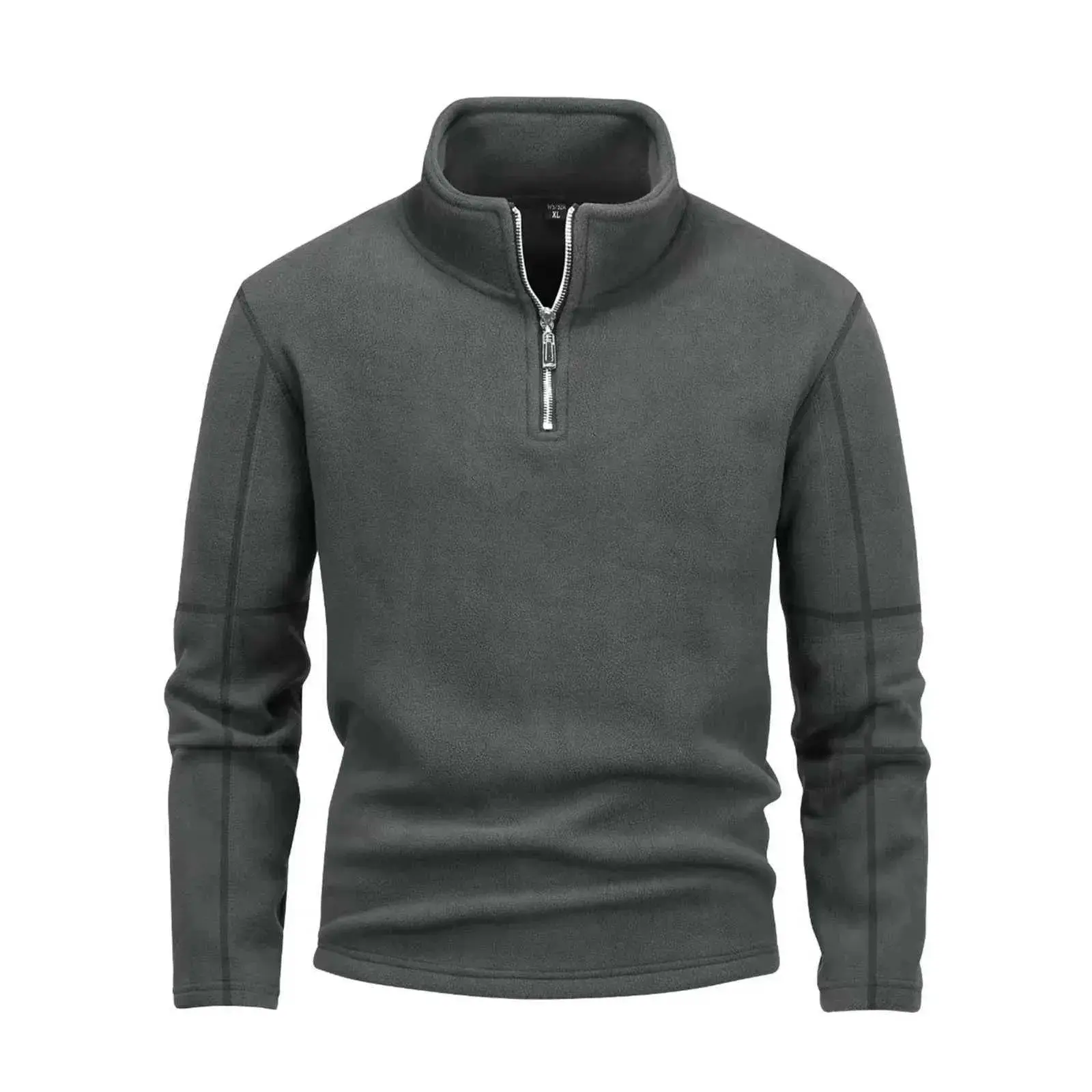 Quarter Zip Pullover Top Mens Turtle Neck Fleece Casual Warm Sweatshirt