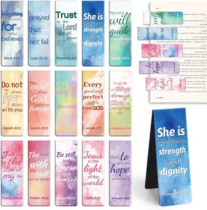Magnetic Bookmarks, Tumwisk 15PCS Large Bible Quotes Christian Bookmarks for Women, Double Sided Book Markers, Book Marks for Reading Women Students Teachers Supplies