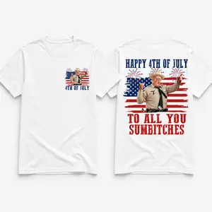 Happy 4th Of July To All You Sumbitches Shirt, Smokey And The Bandit Movie T-Shirt, Classic Movie Quote Tee, Funny Show Fireworks T-Shirt for Independence Day, MADE IN USA Unisex