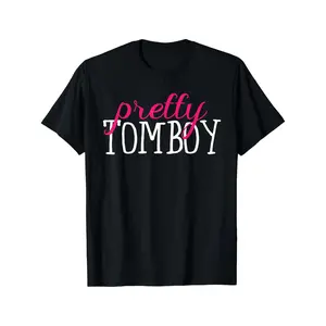 Tomboy Design For Young Pretty Girls Women Female Teens T-Shirt Clothes Cotton