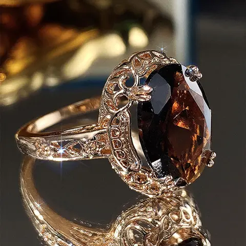 Artificial Crystal Decorated Ring, Finger Rings, Elegant Fashion Rings, Elegant Jewelry for Women for Party, Daily Clothing Decor, Trendy Exquisite Wedding Anniversary Party Jewelry Gift, Engagement Rings