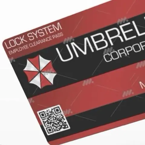 Umbrella Corporation Themed Precision-Cut Rectangle Vinyl Stickers for DIY Scrapbooking & Stamping, Clean Minimal Design, Bubble-Free Application, Crisp Look, Waterproof Cellphone-Smartphone Accessories, Wear-Resistant Device Protector