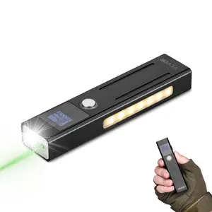 VEVOR EDC Flat Flashlight,  3-in-1 High Lumens LED Flashlight with Green Beam, IPX4 Waterproof Rechargeable Flash Light for Office Presentation, Hiking, Camping, Emergencies, Lightweight & Portable