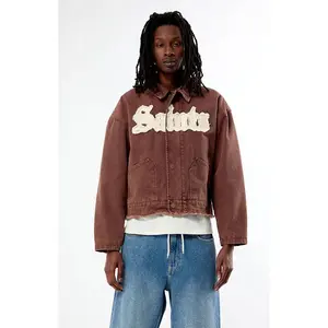 Pacsun Men's Saints Raw Applique Gas Jacket