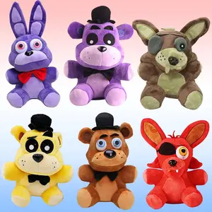 New Hot Freddy Fnaf Cute Plush Toys Doll Bonnie Bear Foxy Cartoon Stuffed Doll Freddy Toys For Children Fans Gifts