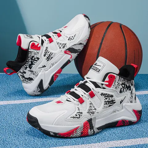 K1REALRUN Male Basketball Shoes - Color Block Sneakers, Lace-Up Breathable Non-Slip Athletic Footwear, All Seasons Casual Comfortable Patchwork Shoes (basketballshoe)