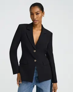 Express Studio Stretch Twill Novelty Button Corset Blazer