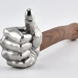 Stainless Steel Thumb Hammer, Car Self-Defense Tool, Creative Stress Relief Fidget Toy, Craft Decoration, Dull Polish Finish