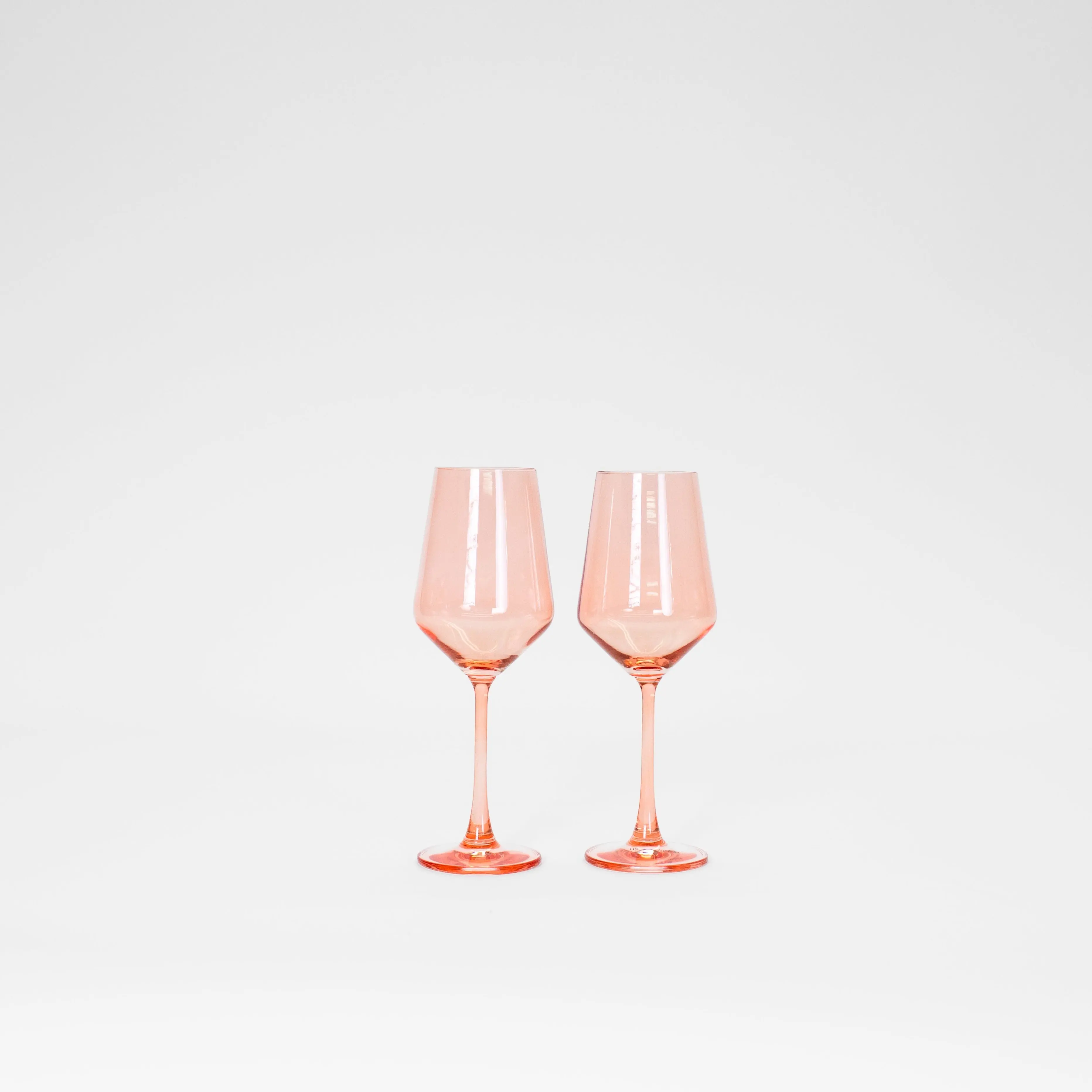 Peach Bellini - Set of 2 Colored Wine Glass