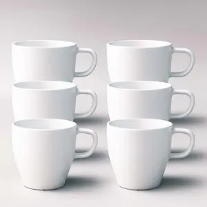 6-Pack 10oz Unbreakable Coffee Mugs, Microwave Safe  Drinkware (Up to 320?), Lightweight Shatterproof White Cups for , , RV & Camping,  (White)