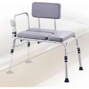 VEVOR Tub Transfer Bench for Bathtub 500lbs, Shower Seats for Adults, Lightweight Shower Bench for Elderly and Disabled with Padded Seat, Non-Slip Bath Seats with Armrest and Reversible Backrest