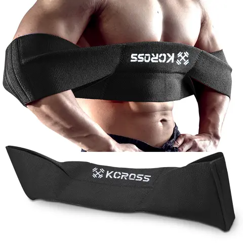 KCROSS Patent Cotton Blend Resistance Band - Breathable Exercise, Fitness Training, Strength, Muscle Building Gear with 4 Levels for Home & Gym Men’s Weight Lifting, Push-Up Support, Exercise Bands