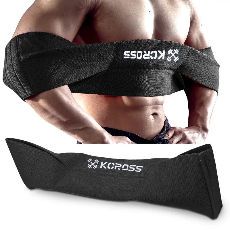 KCROSS Patent Cotton Blend Resistance Band - Breathable Exercise, Fitness Training, Strength, Muscle Building Gear with 4 Levels for Home & Gym Men’s Weight Lifting, Push-Up Support, Exercise Bands