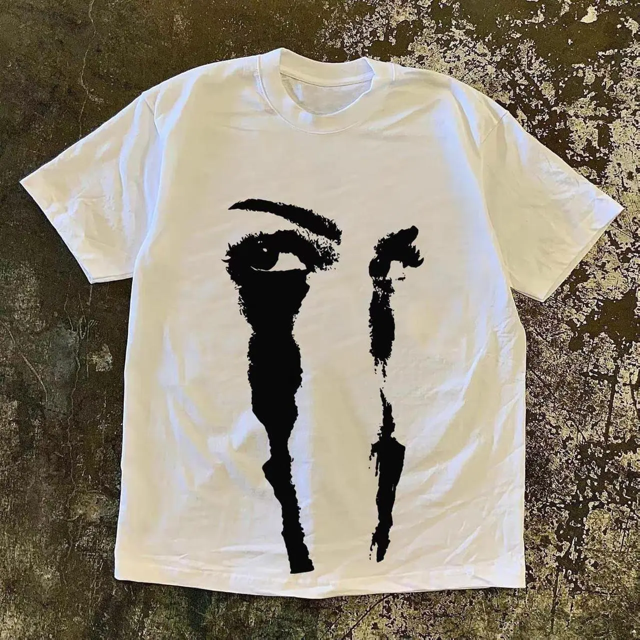 Tears graphic tee y2k vintage style white graphic tshirt