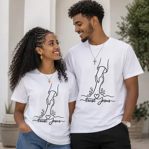 Trust Jesus / Minimalist Line Art Shirt – Christian Faith Unisex T-Shirt