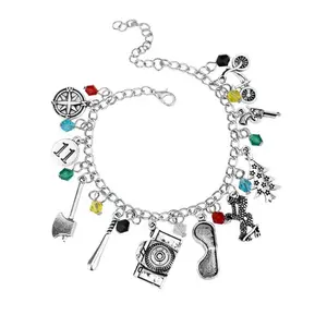 Anime Stranger Things Charm Bracelets Handmade Enamel Pendant Cartoon Bracelet Jewelry Accessories for Woman Cosplay Gifts
