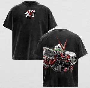 Gundam Astray Red Frame - Gundam Anime Double Side T-Shirt, Unisex Mineral Anime Manga Washed Heavy Cotton T-shirt, Gift For Anime Fan, Anime Lover
