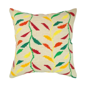 Needlepoint Pillow Kit - Colorful Willow Leaves