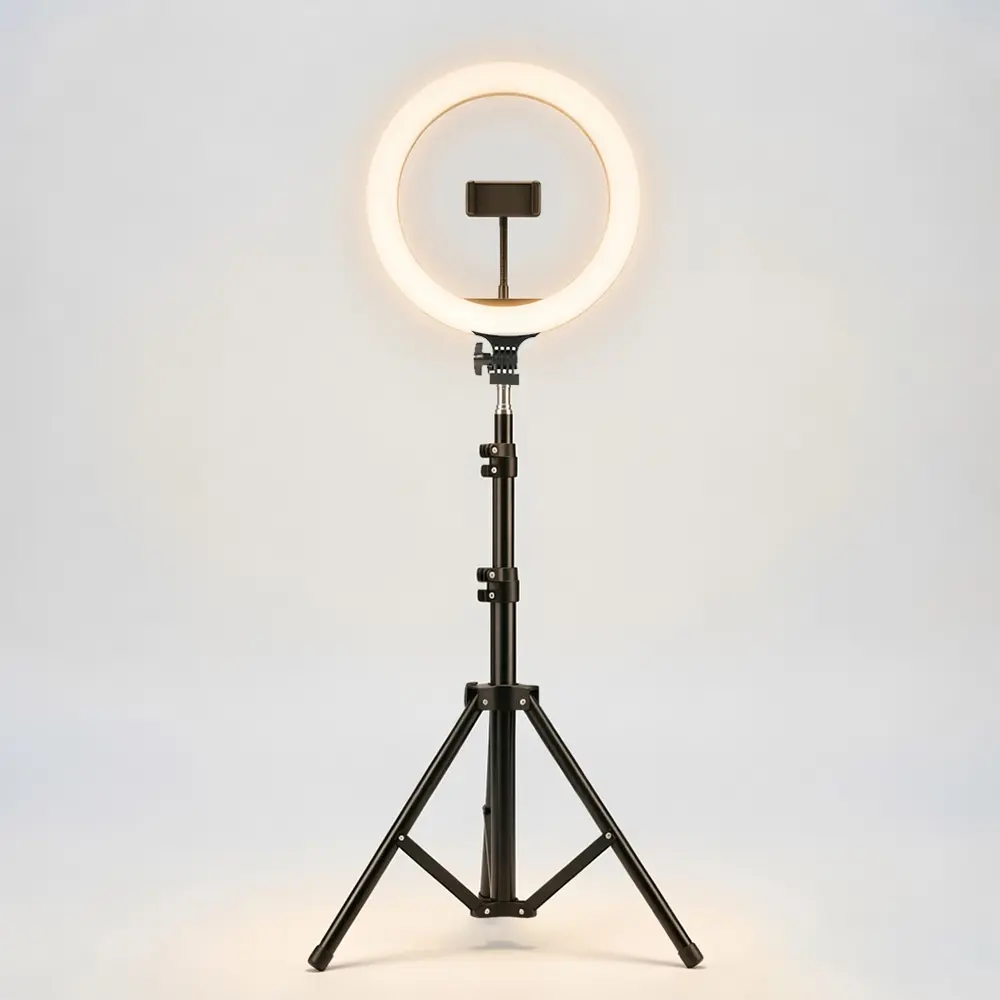 12" Dimmable Desk Makeup Ring Light with 43" Adjustable Stand - Video Light Perfect for Smartphone, Video Vlog Live Stream, YouTube, TikTok, Makeup, Zoom Call, Product Reviewers#SummerWins#Fathersdaygift