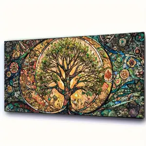 Tree Of Life Pattern DIY Diamond Arts Colorful Painting Kit without Frame, DIY 5D Diamond Arts Colorful Painting for Bedroom Home Wall Decor, Diamond Painting Kits