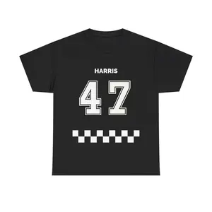 Harris 47 Election Jersey Style Unisex Heavy Cotton Tee