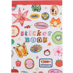 Summervibes Vintage soft-style high-value sticker book with 1300 exquisite and unique patterns, ideal for journal layout, scrapbooking collection, computer decoration and gift embellishment, perfect for all kinds of DIY creations.