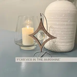 Memorial Crystal Suncatcher Sympathy Gift, Loss of Mother Father Husband Spouse Son, Child Miscarriage Healing, Tabletop Rainbow Remembrance