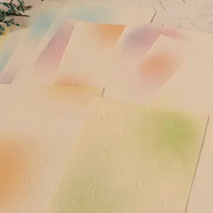 23sheets(8 Textured Papers) Relief Stereoscopic Effect DIY Gradient Color Scrapbook Papers, Perfect For DIY Crafts, Scrapbooking Supplies, Bullet Journals, Crafts Decoration, Gift Wrapping, Greeting Cards, Scrapbook Accessories, Craft Enthusiasts