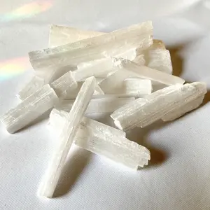 Reiki Attuned Selenite Stick - Satin Spar Gypsum