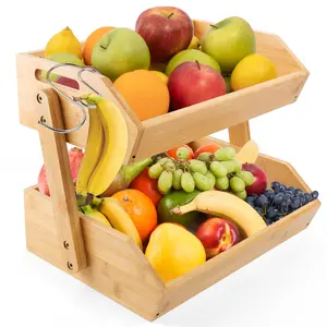 Two Tier Bamboo Basket