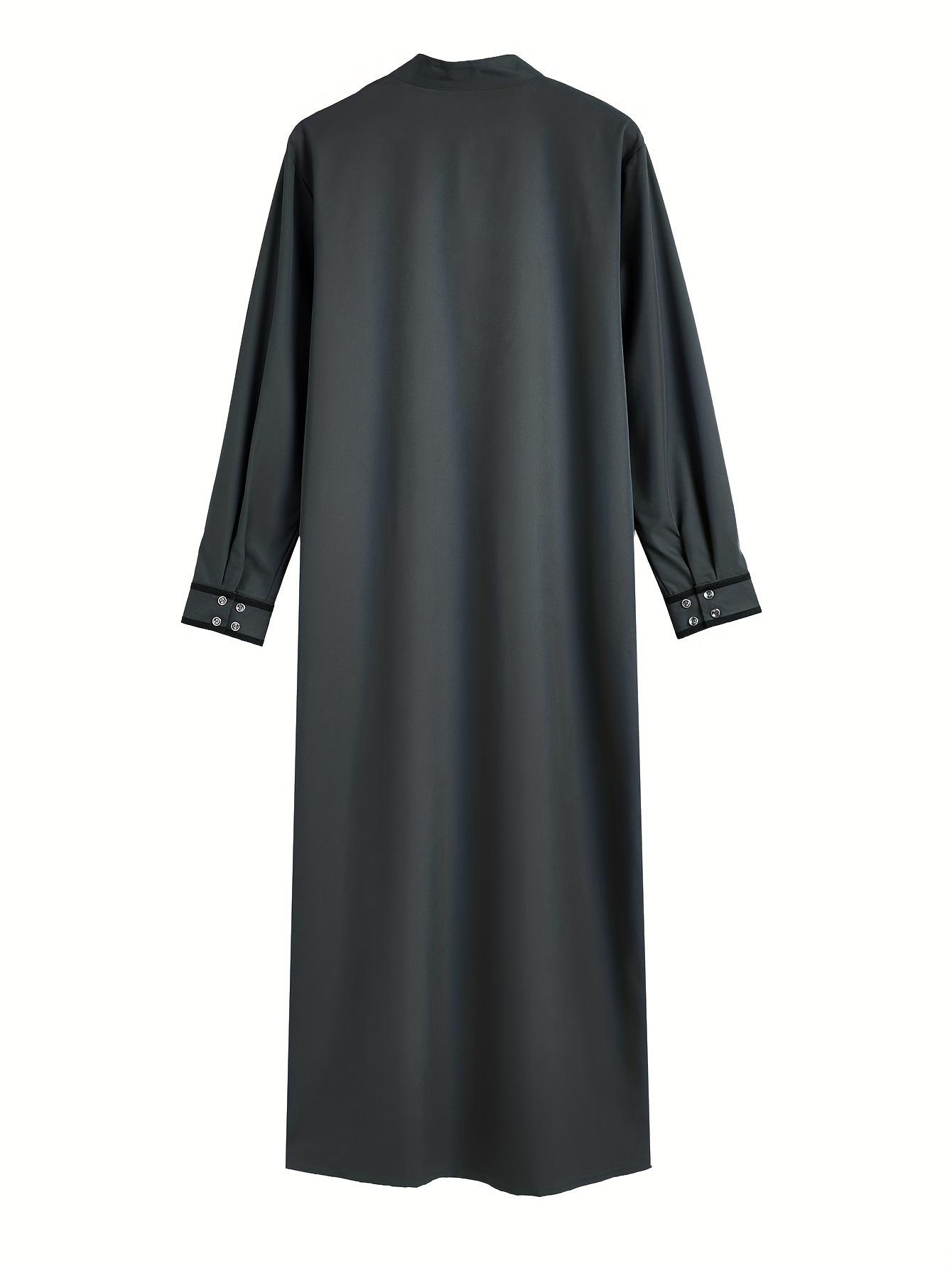 Men's Traditional Chinese Long-Sleeved Robe, Menswear for Special Occasions