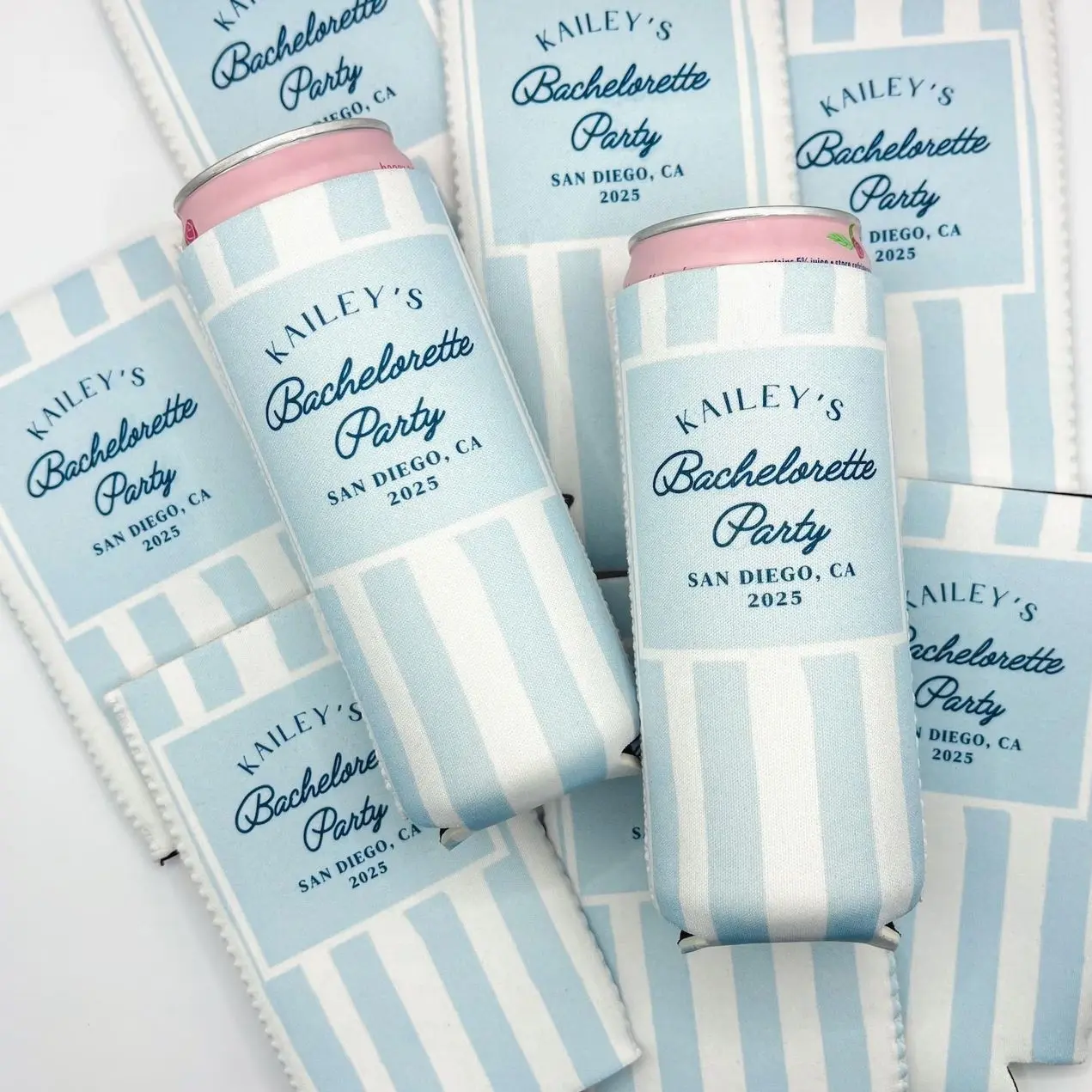 Personalized Coastal Bachelorette Can Cooler | Custom Can Cooler | Beach Bachelorette Party