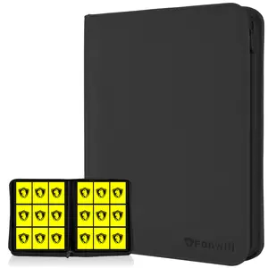 9 Pocket Trading Card Binder 20 Pages Side Loading Holds 360 Cards Ultra Clear Card Pages Premium PU Leather for Pkmn MTG Sports Cards & More