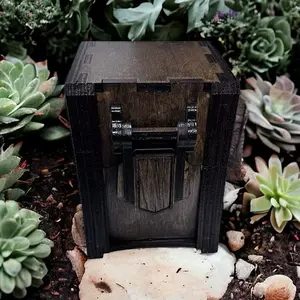 Stylish DIY Card Box, Handmade Wooden Organizer, Sleek And Versatile In Classic Black Box, Wedding Keepsake