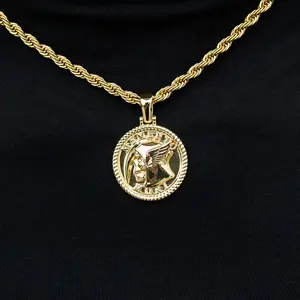 Memento Mori Coin Pendant in 18k Gold Plated, Life Guarantee, Perfect Gift (Chain Not Included)