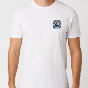 TBFIMB Men's White T-Shirt with Mountain Logo - Comfortable Casual Wear for Everyday Use