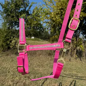 Pink Bling Nylon Horse Halter BNHPINK