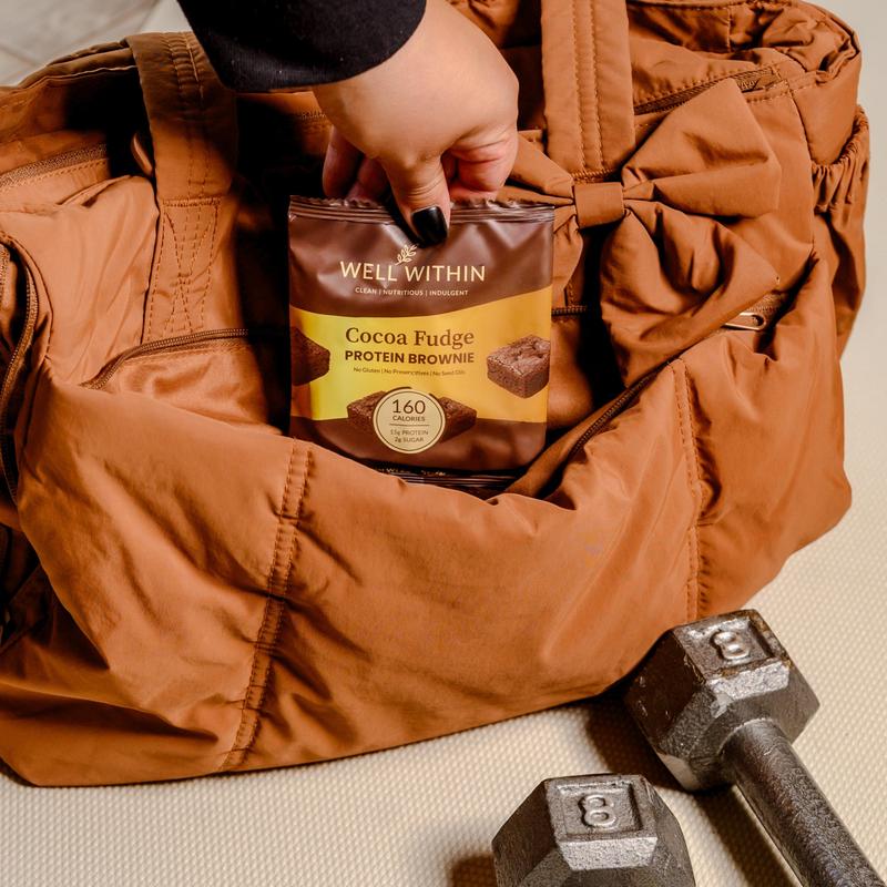 Well Within Cocoa Fudge Protein Brownie - Clean Ingredients, 15g Protein, 2g Sugar 160 Calories