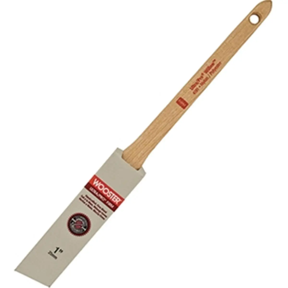 212 MAIN WOOSTER 4181 1 in. Ultra Pro Willow Classic Firm Formulation Paint Brush, Purple Nylon-Sable Polyester Thin Angle Sash Brush with Exceptional Cut-In Control for Home Improvement, Building Supplies, Square Steel Ferrule