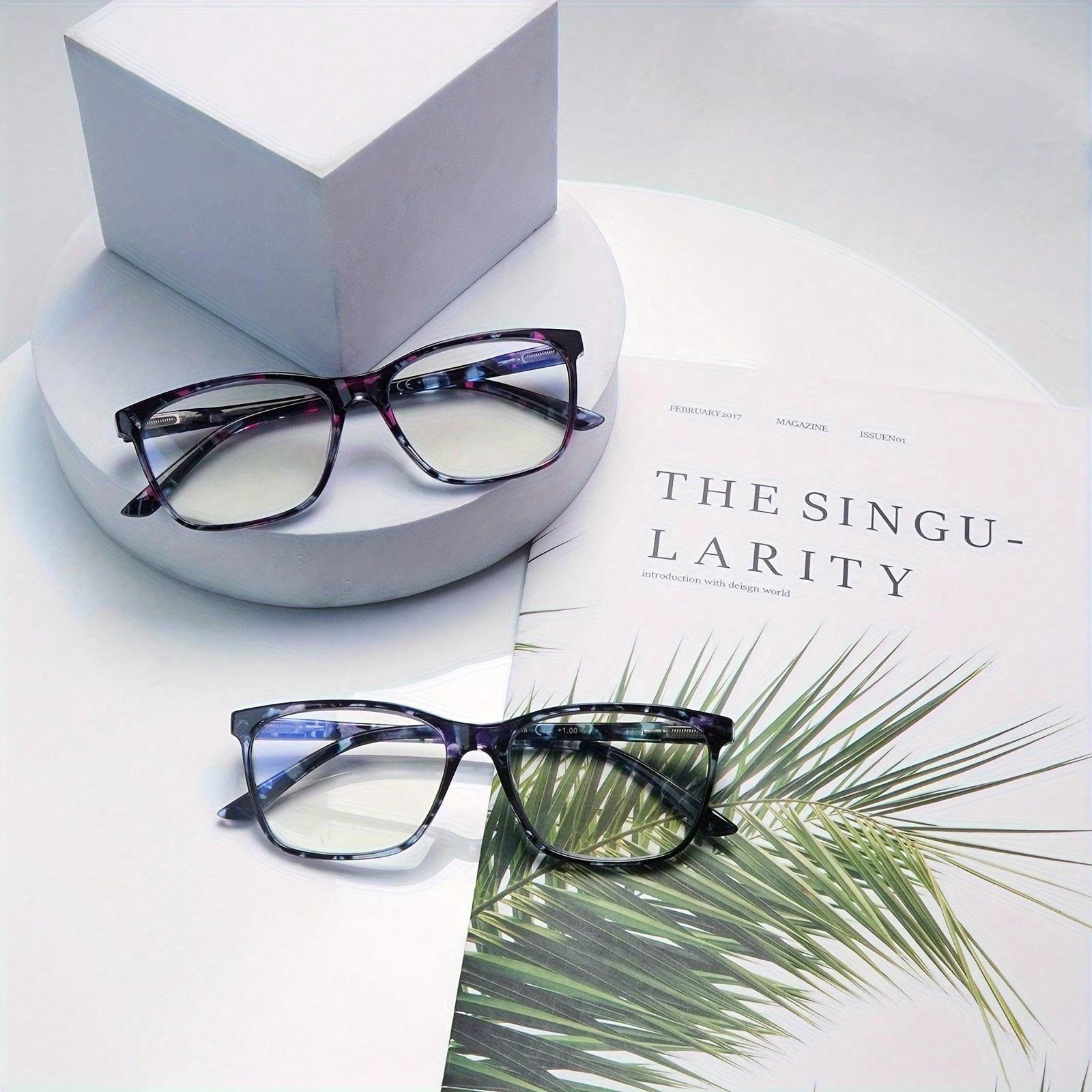 ZOECENT 2 pack Multifocal Blue Light Blocking Reading Glasses for Women with Spring Hinges Diopter+1.5+1.75+2.0+2.5+2.75