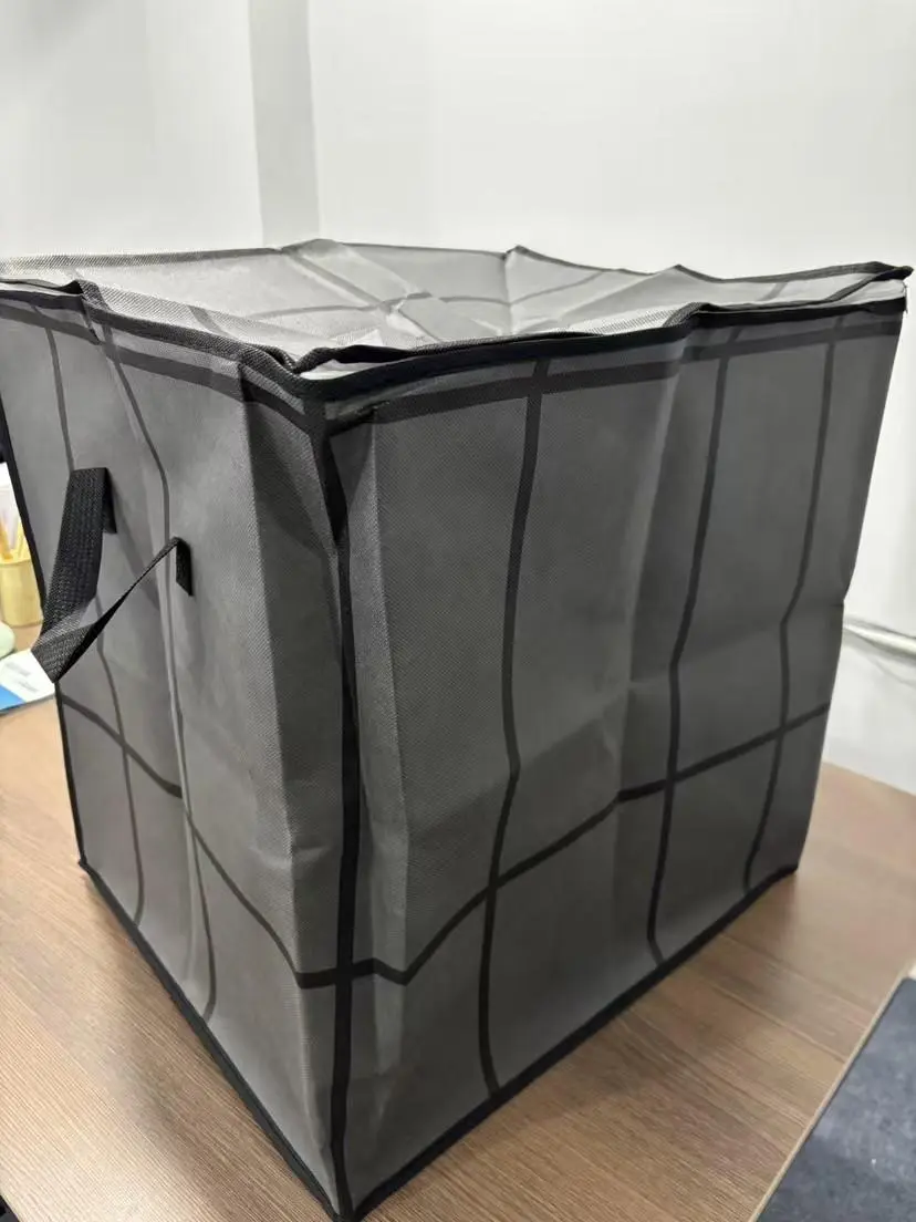 Extra Large Compartment Quilt Storage Bag, Thick Nonwoven Fabric Dustproof Moistureproof Mildew Proof, Heavy Duty Space Saver Organizer Bag With Visible Label, For Comforter Clothes Moving Home Closet Dorm Storage