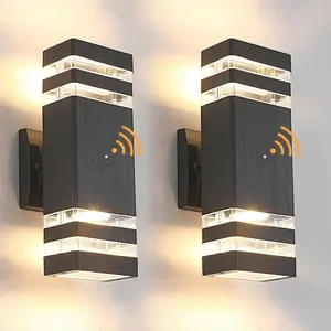 Dusk to  Outdoor Lighting 2 Pack, Porch Lights Outdoor Wall Lamps for Patio  3000K Warm White Exterior Light Fixture Sconce for House Hallway Garden Corridor
