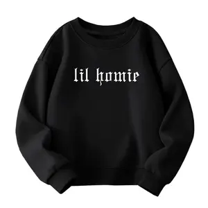 Young Boy 1 Piece Of Boys Casual Letter Print Round Neck Sweatshirt For Autumn And Winter