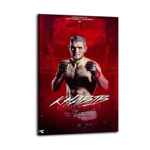 Khabib NurmagomedovPoster Oil Painting Printing Office Bedroom Aesthetic Decoration Canvas Wall Art Bar Cart Decor Aesthetic Prints Painting Decor