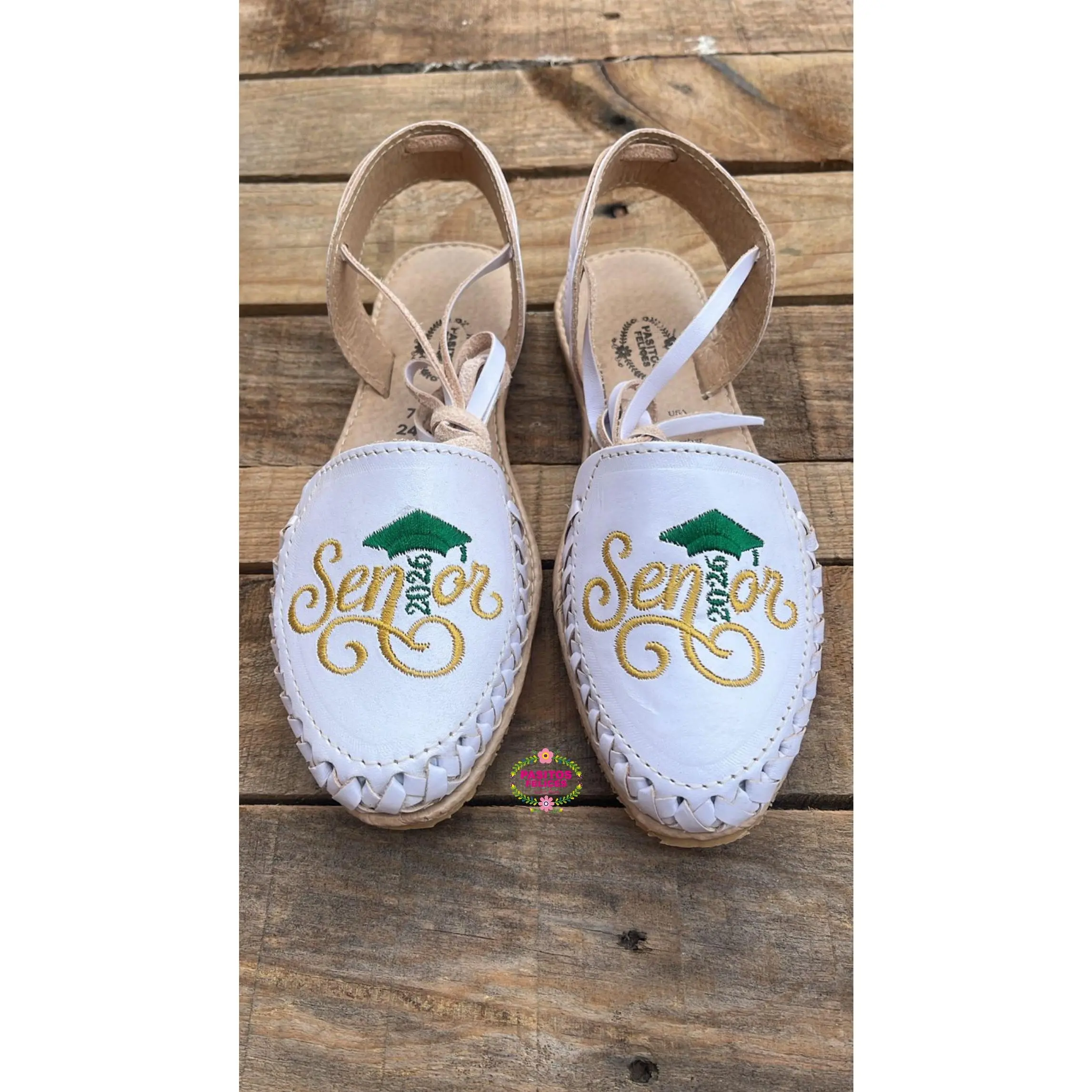 Senior 2026 - Gold and Green Leather Lace ups